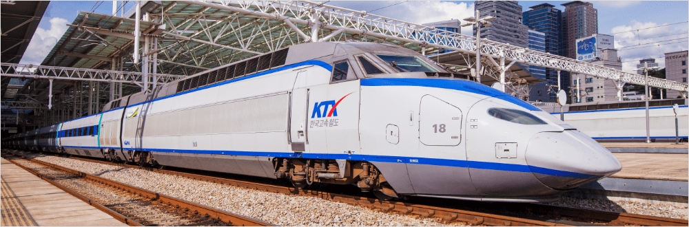 고속철도 중 하나인 KTX 이미지